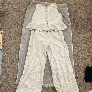 Linen top and bottom